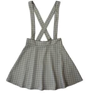 LAOLA Green Plaid Suspender Skirt Dress XCH Extra Small Zip Back Schoolgirl